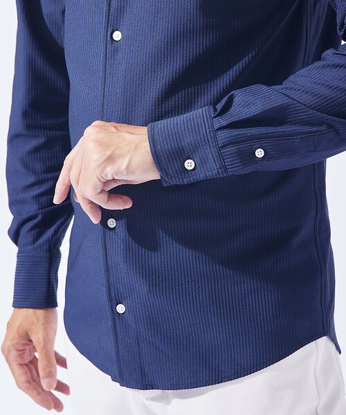 ABAHOUSE / アバハウス シャツ・ブラウス | 【オンオフ兼用】トリコット サッカー 長袖シャツ | 詳細9