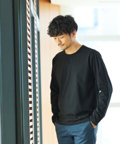 ABAHOUSE / アバハウス Tシャツ | 【オールシーズン】シルケット天竺 長袖Tシャツ