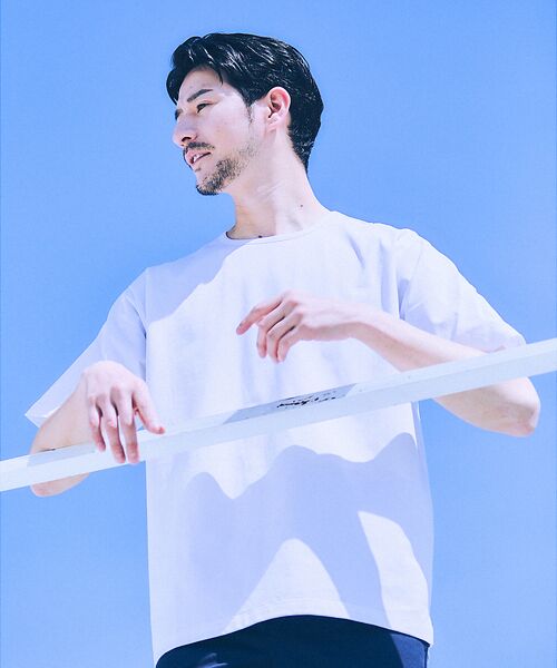ABAHOUSE/アバハウス 【通年生地使用】シルケット天竺 半袖Tシャツ ホワイト 46 ABAHOUSE/アバハウス 【通年生地使用】シルケット天竺 半袖Tシャツ ホワイト 46