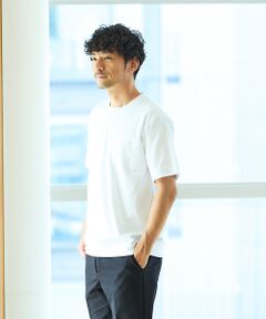 ABAHOUSE / アバハウス Tシャツ | 【通年生地使用】シルケット天竺ワイドリブ 半袖Tシャツ