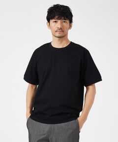 ABAHOUSE / アバハウス Tシャツ | 【通年生地使用】シルケット天竺ワイドリブ 半袖Tシャツ