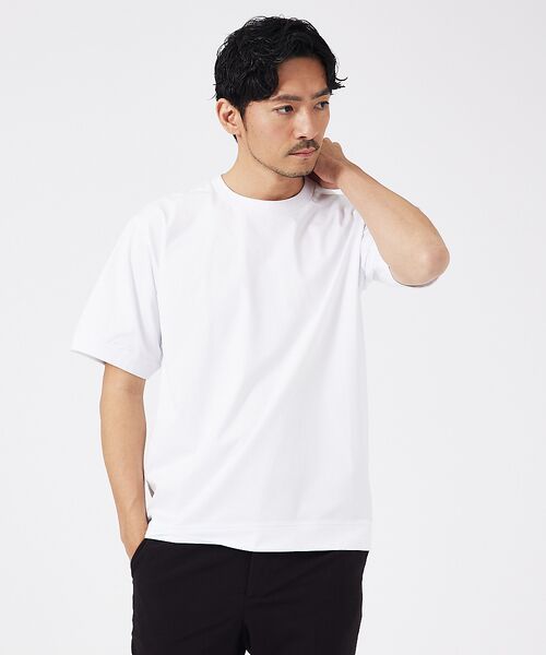 ABAHOUSE/アバハウス 【通年生地使用】シルケット天竺ワイドリブ 半袖Tシャツ【予約】 ホワイト 48 ABAHOUSE/アバハウス 【通年生地使用】シルケット天竺ワイドリブ 半袖Tシャツ【予約】 ホワイト 48