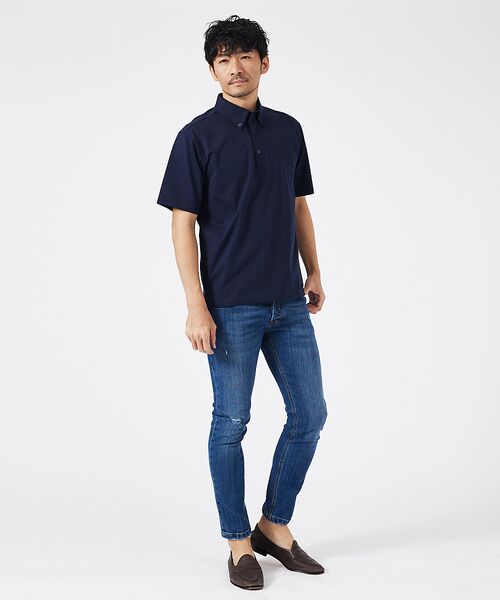 ABAHOUSE / アバハウス ポロシャツ | シルケット天竺 ボタンダウン ポロシャツ | 詳細12