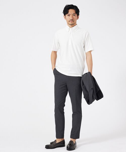 ABAHOUSE / アバハウス ポロシャツ | トリコットサッカー ボタンダウン ポロシャツ | 詳細2