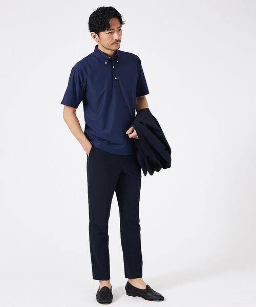 ABAHOUSE / アバハウス ポロシャツ | トリコットサッカー ボタンダウン ポロシャツ | 詳細3