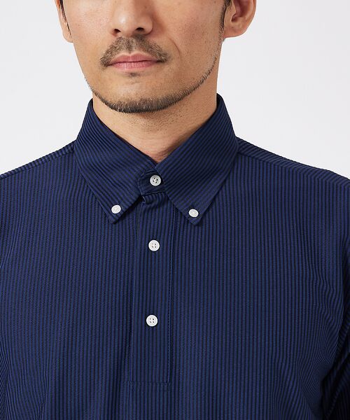 ABAHOUSE / アバハウス ポロシャツ | トリコットサッカー ボタンダウン ポロシャツ | 詳細6