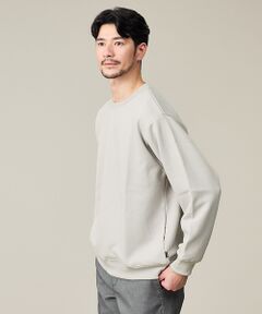 ABAHOUSE / アバハウス スウェット | ドットツイル ダンボール クルーネック プルオーバー