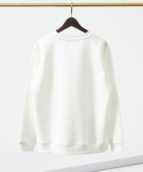 ABAHOUSE / アバハウス スウェット | ドットツイル ダンボール クルーネック プルオーバー | 詳細2