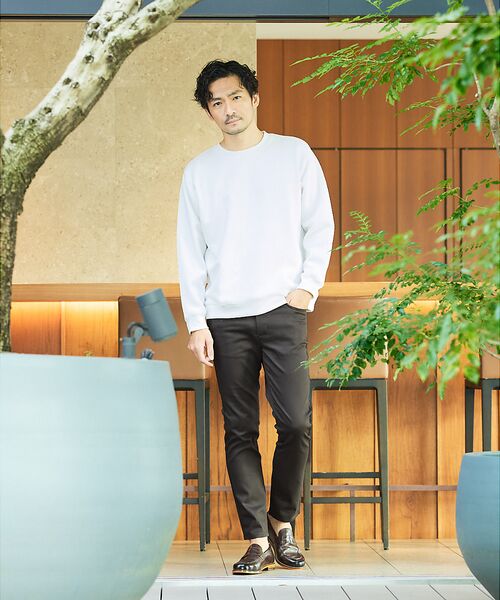 ABAHOUSE / アバハウス スウェット | ドットツイル ダンボール クルーネック プルオーバー | 詳細9