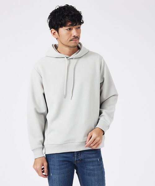 ABAHOUSE / アバハウス パーカー | ドットツイル ダンボール プルパーカー | 詳細12