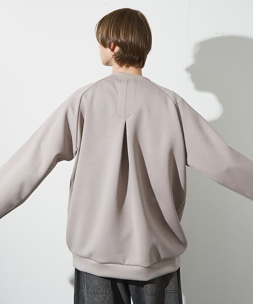 ABAHOUSE / アバハウス スウェット | 【インバーテッドプリーツ】 ダンボールニット プルオーバー / クルーネック ス | 詳細6