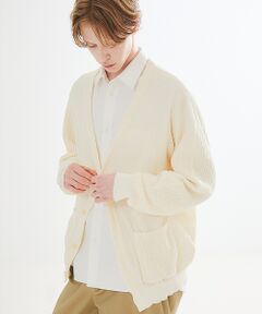 ABAHOUSE / アバハウス カーディガン・ボレロ | 【メッシュニット】ドライタッチ 比翼 カーディガン / シアーカーディガン