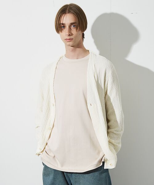 ABAHOUSE / アバハウス カーディガン・ボレロ | 【メッシュニット】ドライタッチ 比翼 カーディガン / シアーカーディガン | 詳細2