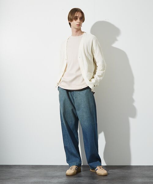 ABAHOUSE / アバハウス カーディガン・ボレロ | 【メッシュニット】ドライタッチ 比翼 カーディガン / シアーカーディガン | 詳細3