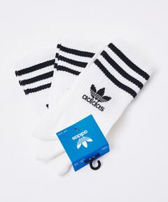 ABAHOUSE / アバハウス ソックス | 【adidas / アディダス】ミッドカット クルーソックス 3足組