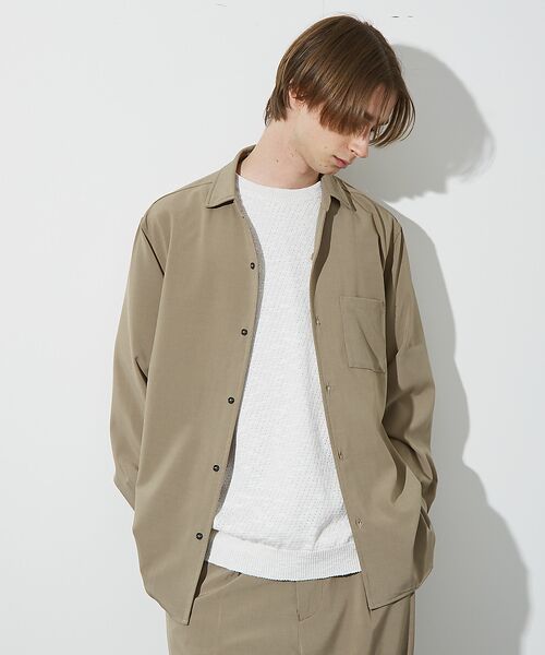 ABAHOUSE / アバハウス シャツ・ブラウス | 【セットアップ対応】Vネック スキッパー シャツ / イージーケア / ストレッ | 詳細12