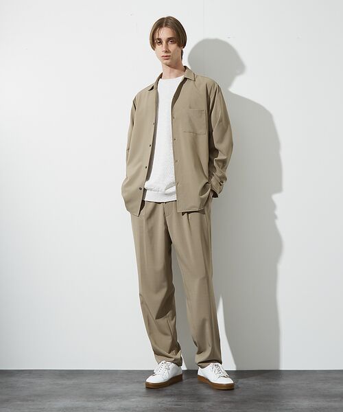 ABAHOUSE / アバハウス シャツ・ブラウス | 【セットアップ対応】Vネック スキッパー シャツ / イージーケア / ストレッ | 詳細13