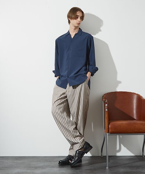 ABAHOUSE / アバハウス シャツ・ブラウス | 【セットアップ対応】Vネック スキッパー シャツ / イージーケア / ストレッ | 詳細19