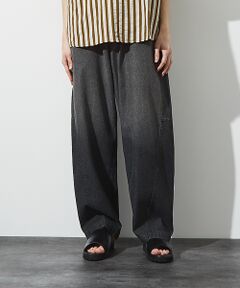 ABAHOUSE / アバハウス デニムパンツ | 【ヴィンテージ加工】 LIGHT CURVED DENIM /ワイドデニム/ライ