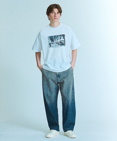 ABAHOUSE / アバハウス デニムパンツ | 【ヴィンテージ加工】 LIGHT CURVED DENIM /ワイドデニム/ライ | 詳細21