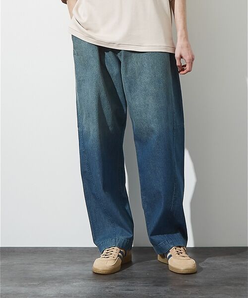 ABAHOUSE / アバハウス デニムパンツ | 【ヴィンテージ加工】 LIGHT CURVED DENIM /ワイドデニム/ライ | 詳細23