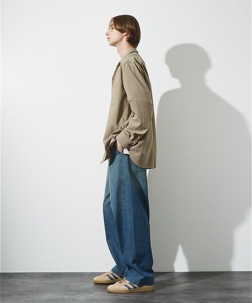 ABAHOUSE / アバハウス デニムパンツ | 【ヴィンテージ加工】 LIGHT CURVED DENIM /ワイドデニム/ライ | 詳細24