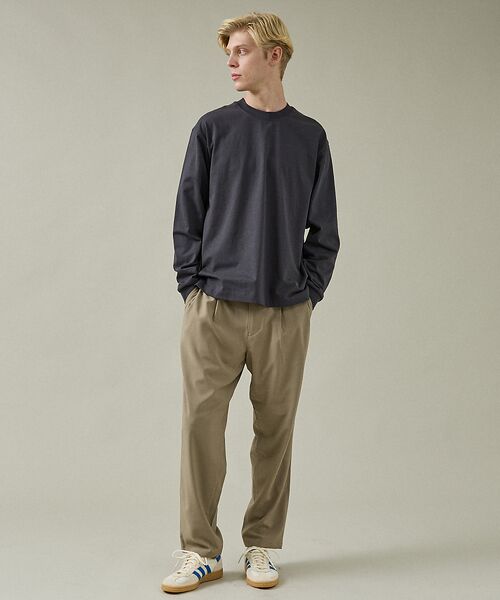 ABAHOUSE / アバハウス パンツ | 【セットアップ対応】1タックテーパード イージーパンツ / イージーケア / ス | 詳細1