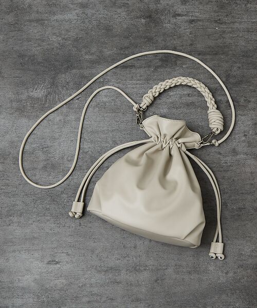 ABAHOUSE / アバハウス ショルダーバッグ | 【マルチウェイ】 フェイクレザー 巾着ショルダーバッグ / ユニセックス | 詳細4