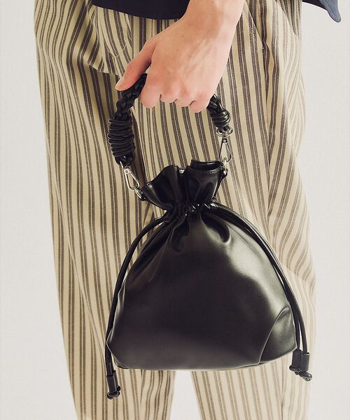 ABAHOUSE / アバハウス ショルダーバッグ | 【マルチウェイ】 フェイクレザー 巾着ショルダーバッグ / ユニセックス | 詳細15