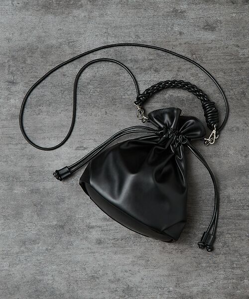 ABAHOUSE / アバハウス ショルダーバッグ | 【マルチウェイ】 フェイクレザー 巾着ショルダーバッグ / ユニセックス | 詳細18