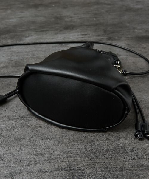 ABAHOUSE / アバハウス ショルダーバッグ | 【マルチウェイ】 フェイクレザー 巾着ショルダーバッグ / ユニセックス | 詳細24