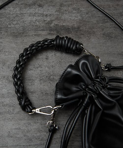 ABAHOUSE / アバハウス ショルダーバッグ | 【マルチウェイ】 フェイクレザー 巾着ショルダーバッグ / ユニセックス | 詳細25