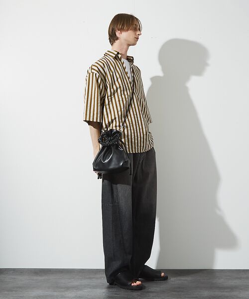 ABAHOUSE / アバハウス ショルダーバッグ | 【マルチウェイ】 フェイクレザー 巾着ショルダーバッグ / ユニセックス | 詳細8