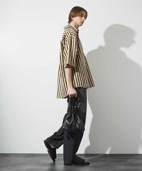 ABAHOUSE / アバハウス ショルダーバッグ | 【マルチウェイ】 フェイクレザー 巾着ショルダーバッグ / ユニセックス | 詳細9