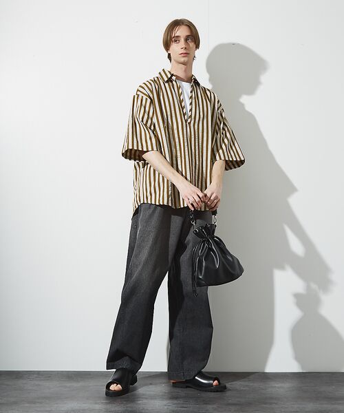 ABAHOUSE / アバハウス ショルダーバッグ | 【マルチウェイ】 フェイクレザー 巾着ショルダーバッグ / ユニセックス | 詳細10