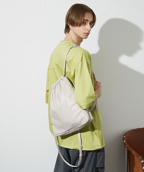 ABAHOUSE / アバハウス リュック・バックパック | 【マルチウェイ】 フェイクレザー 巾着ナップサック / ショルダーバッグ / ユ | 詳細4