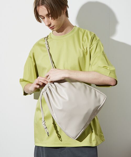 ABAHOUSE / アバハウス リュック・バックパック | 【マルチウェイ】 フェイクレザー 巾着ナップサック / ショルダーバッグ / ユ | 詳細5