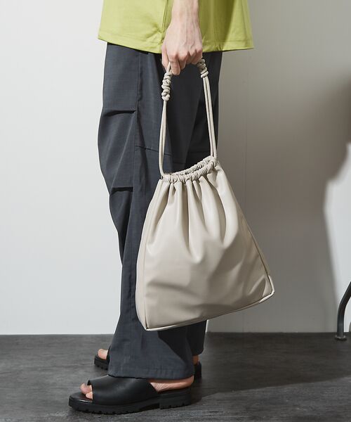 ABAHOUSE / アバハウス リュック・バックパック | 【マルチウェイ】 フェイクレザー 巾着ナップサック / ショルダーバッグ / ユ | 詳細7