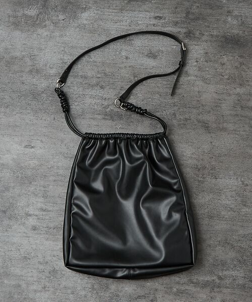 ABAHOUSE / アバハウス リュック・バックパック | 【マルチウェイ】 フェイクレザー 巾着ナップサック / ショルダーバッグ / ユ | 詳細20