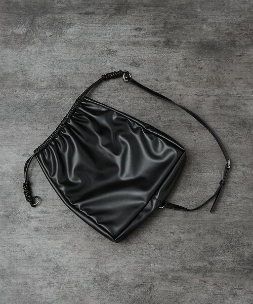 ABAHOUSE / アバハウス リュック・バックパック | 【マルチウェイ】 フェイクレザー 巾着ナップサック / ショルダーバッグ / ユ | 詳細21