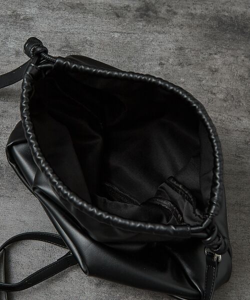ABAHOUSE / アバハウス リュック・バックパック | 【マルチウェイ】 フェイクレザー 巾着ナップサック / ショルダーバッグ / ユ | 詳細23