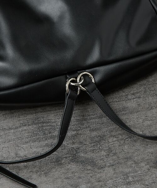 ABAHOUSE / アバハウス リュック・バックパック | 【マルチウェイ】 フェイクレザー 巾着ナップサック / ショルダーバッグ / ユ | 詳細24