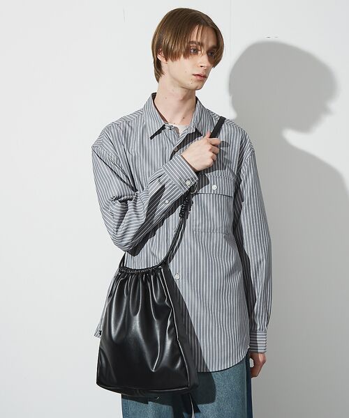 ABAHOUSE / アバハウス リュック・バックパック | 【マルチウェイ】 フェイクレザー 巾着ナップサック / ショルダーバッグ / ユ | 詳細11