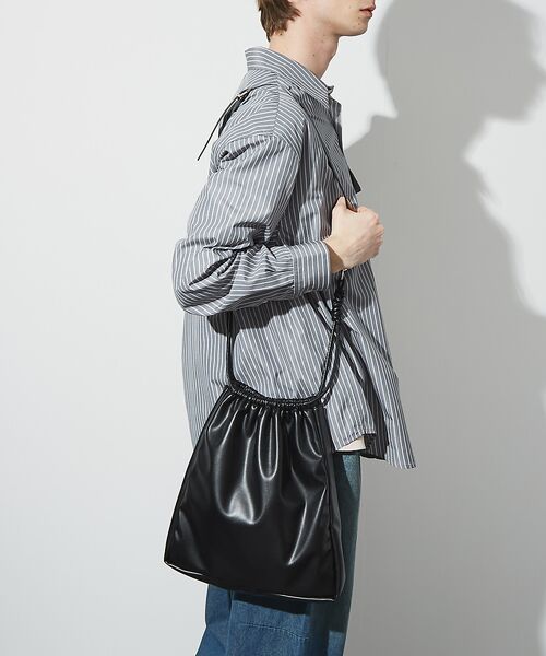 ABAHOUSE / アバハウス リュック・バックパック | 【マルチウェイ】 フェイクレザー 巾着ナップサック / ショルダーバッグ / ユ | 詳細12