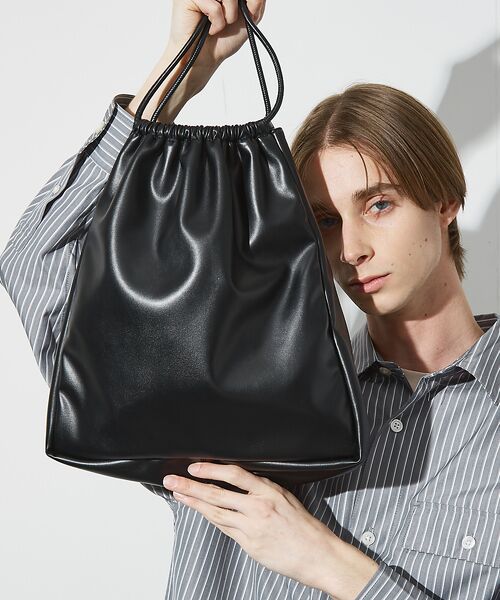 ABAHOUSE / アバハウス リュック・バックパック | 【マルチウェイ】 フェイクレザー 巾着ナップサック / ショルダーバッグ / ユ | 詳細13