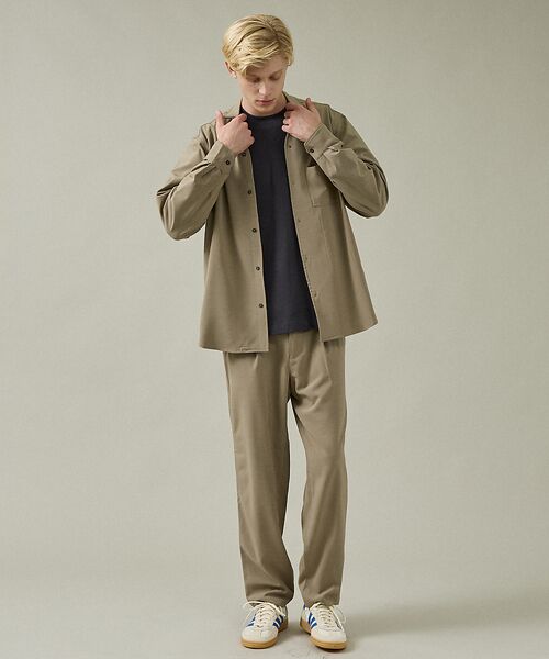 ABAHOUSE / アバハウス シャツ・ブラウス | 2点セット【WEB限定】セットアップ / スキッパーシャツ&イージーパンツ / | 詳細1