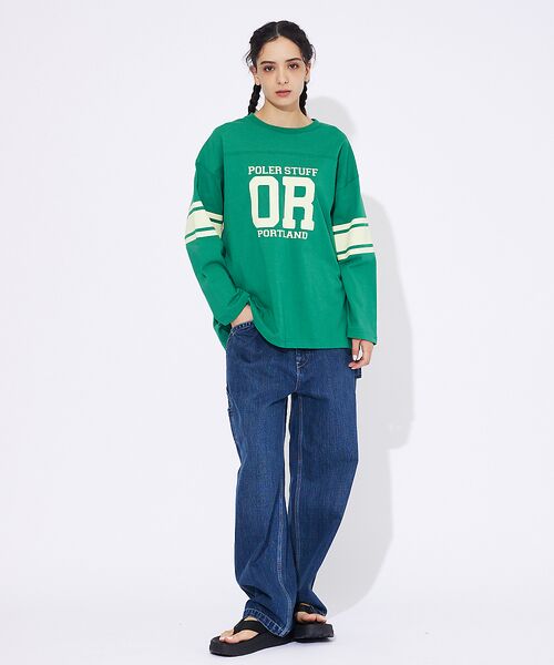 ABAHOUSE / アバハウス Tシャツ | 【POLeR/ポーラー】 FOOTBALL SHIRT/フットボール　ロングtシ | 詳細3