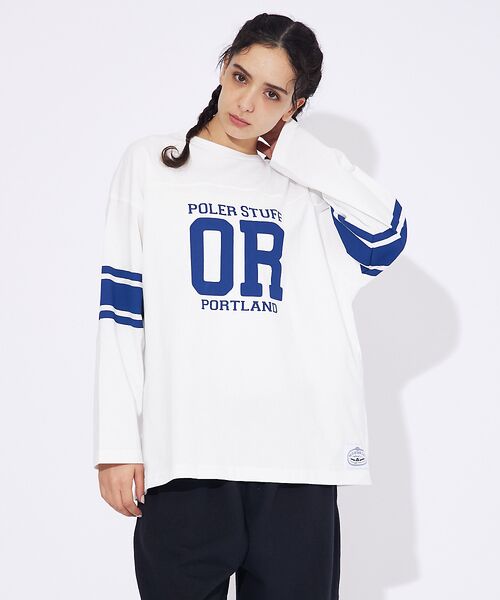 ABAHOUSE/アバハウス 【POLeR/ポーラー】 FOOTBALL SHIRT/フットボール ロングtシ ホワイト XL ABAHOUSE/アバハウス 【POLeR/ポーラー】 FOOTBALL SHIRT/フットボール ロングtシ ホワイト XL