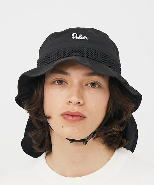 ABAHOUSE/アバハウス 【POLeR/ポーラー】SUNGUARD SURF HAT/サンガード付ハット ブラック F ABAHOUSE/アバハウス 【POLeR/ポーラー】SUNGUARD SURF HAT/サンガード付ハット ブラック F