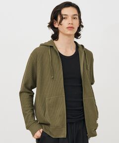 ABAHOUSE / アバハウス パーカー | 【JEMORGAN /ジェーイーモーガン 】軽量ワッフルジップパーカー ダブルジ